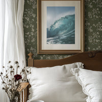 Turquoise Curl Against Weathered Boards