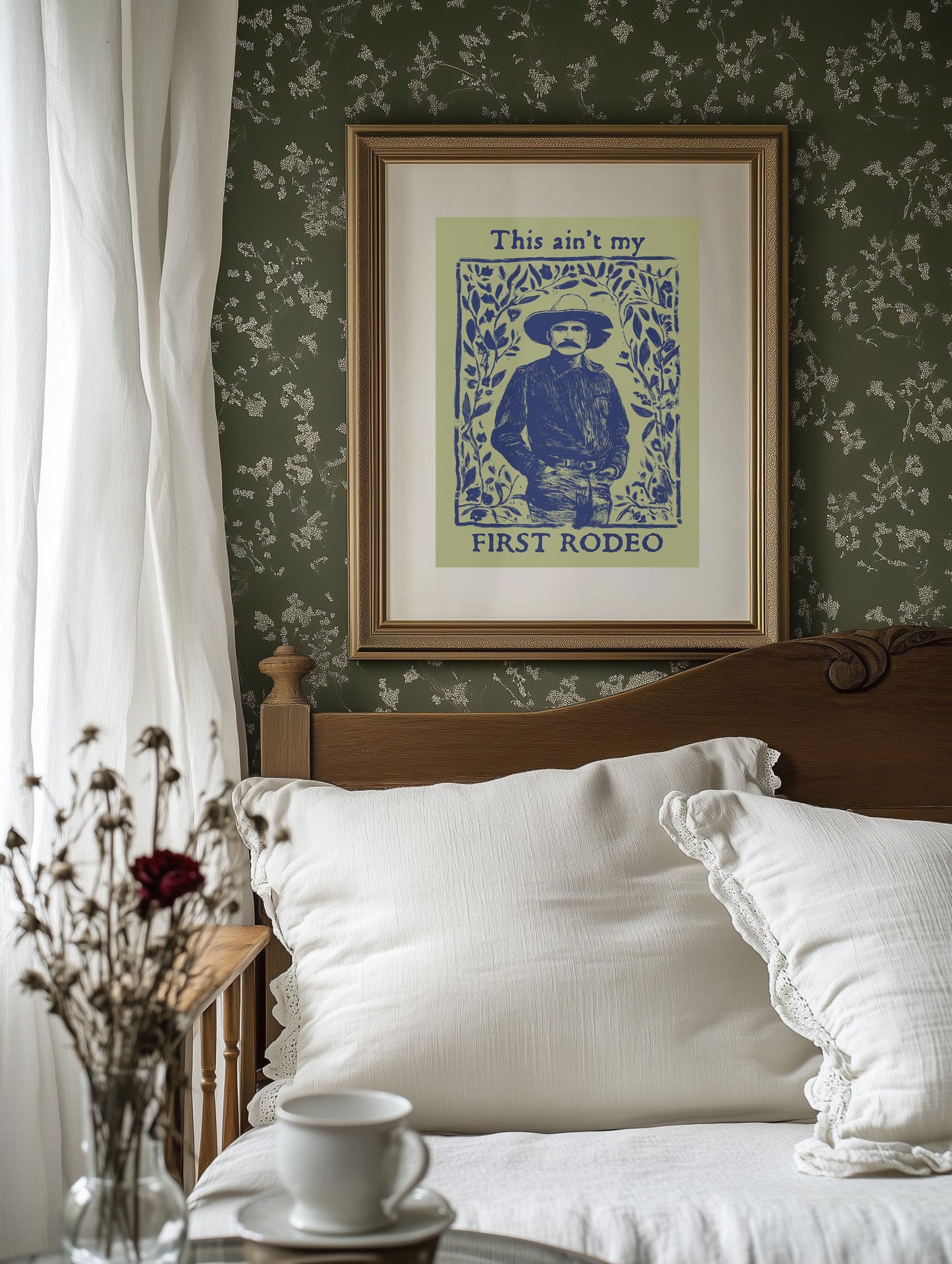 Cowboy Blues On Sage Green