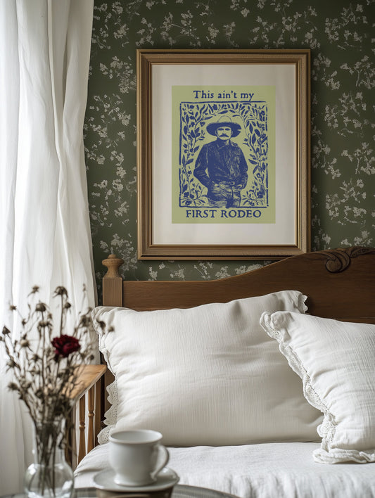 Cowboy Blues On Sage Green