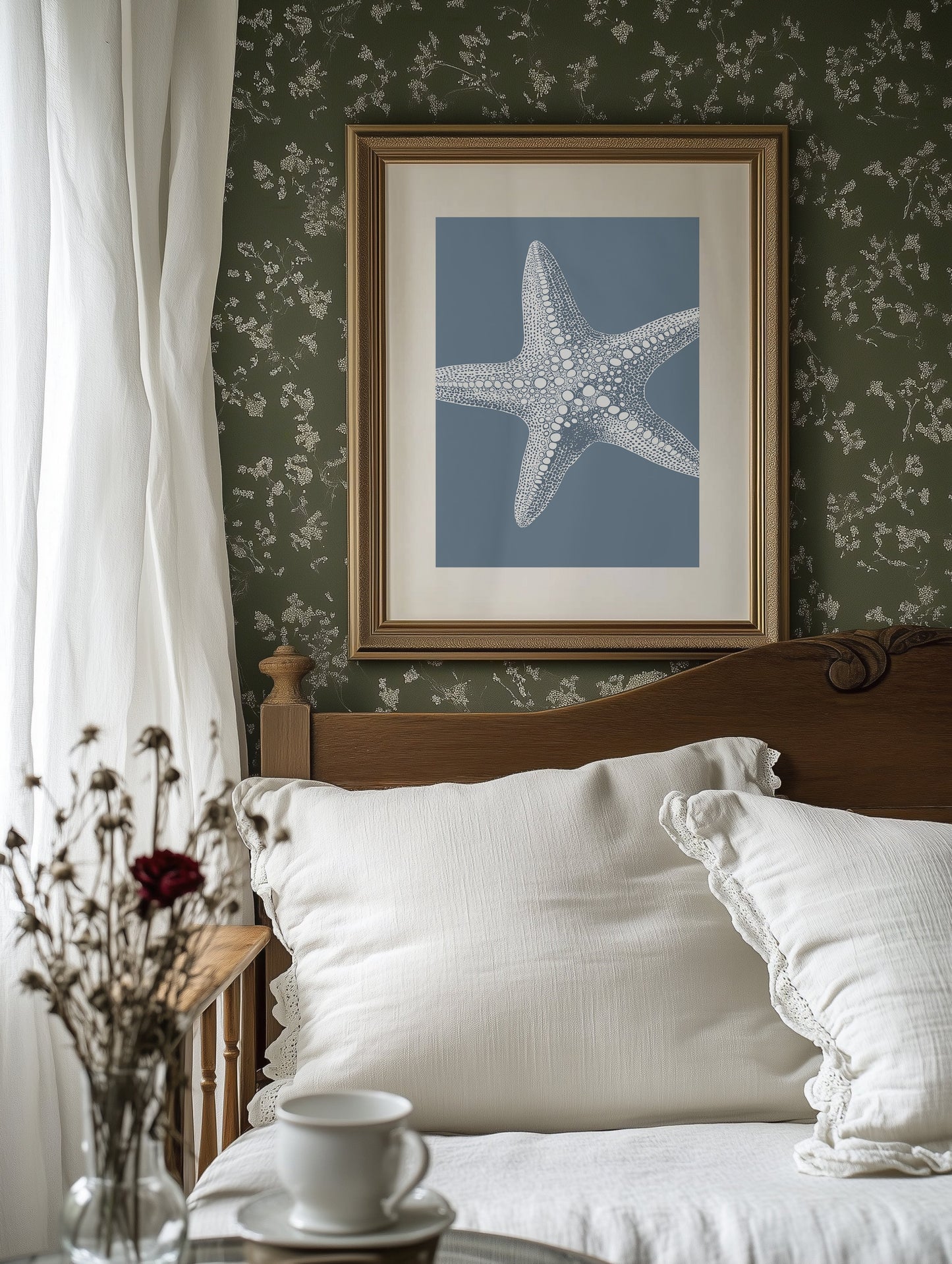 Coastal Memory On Slate Blue