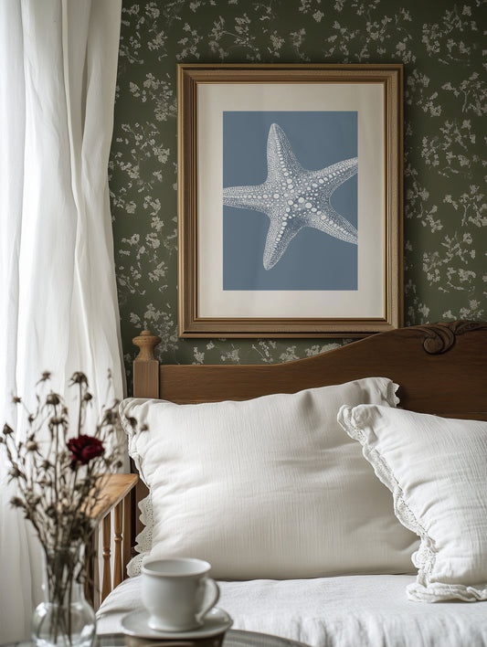 Coastal Memory On Slate Blue