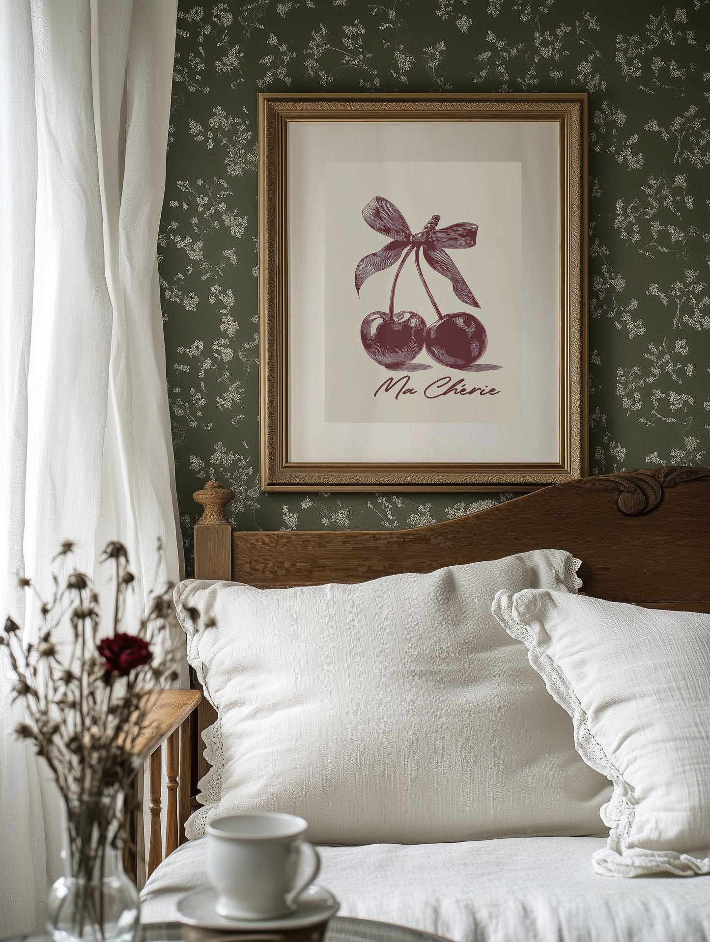 Sweet Burgundy Tied With Affection