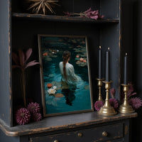 Beneath Lily Pads She Wanders