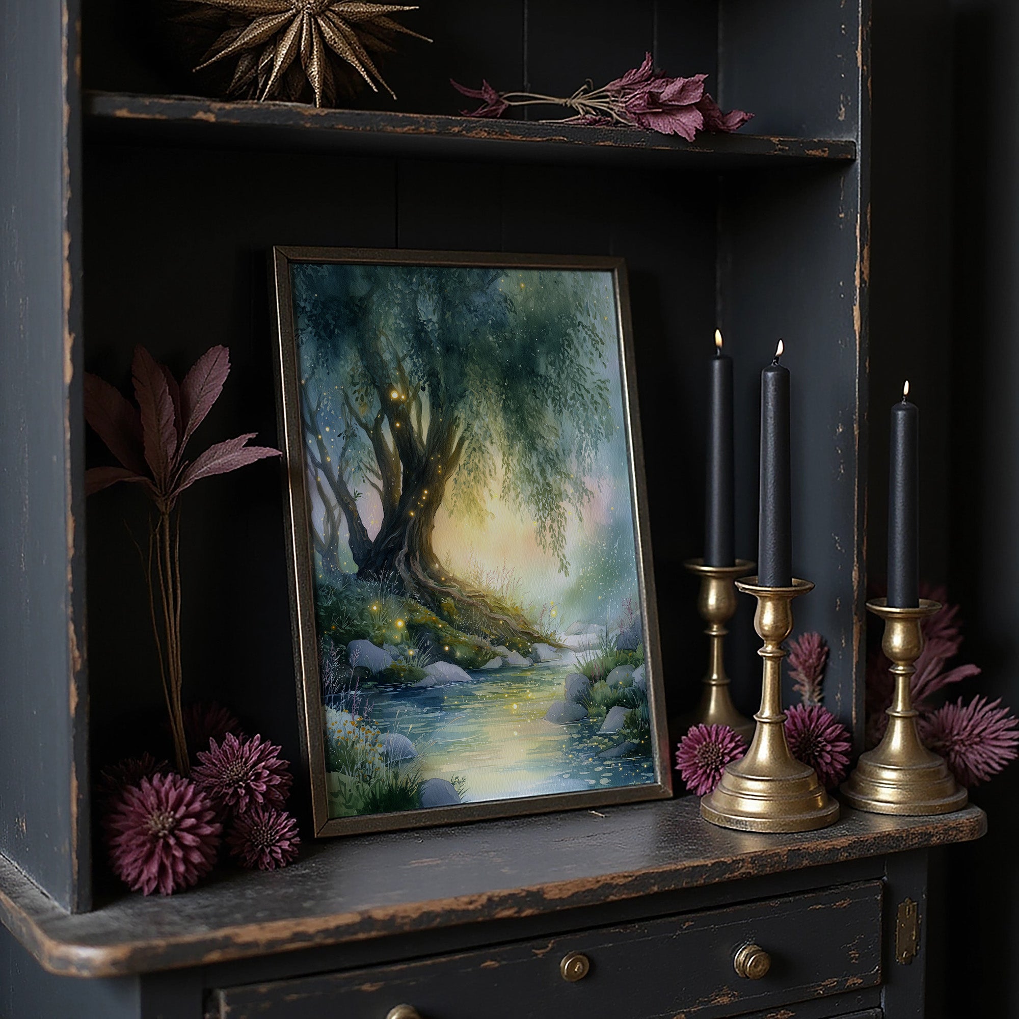 Fireflies Gather At Twilight Creek