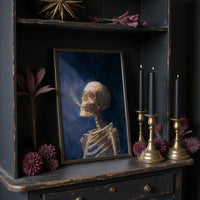 Golden Bones Against Midnight Blue