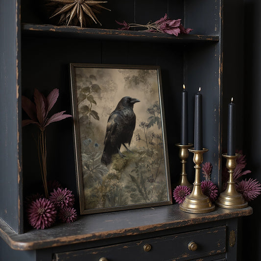 Raven's Perch Among Forgotten Flora