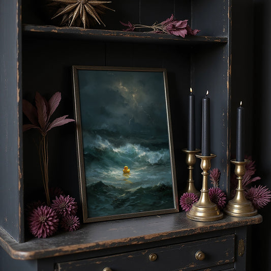 Tiny Yellow Against Raging Seas