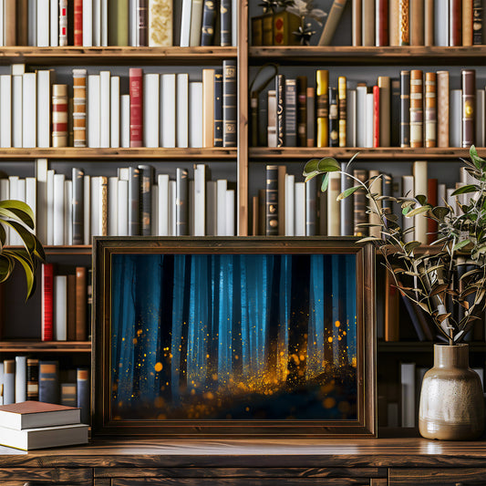Fireflies Dance Through Midnight Forest