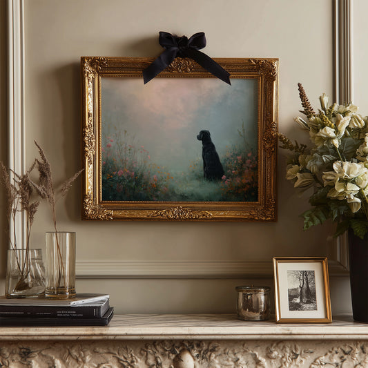 Faithful Companion In Misty Meadow