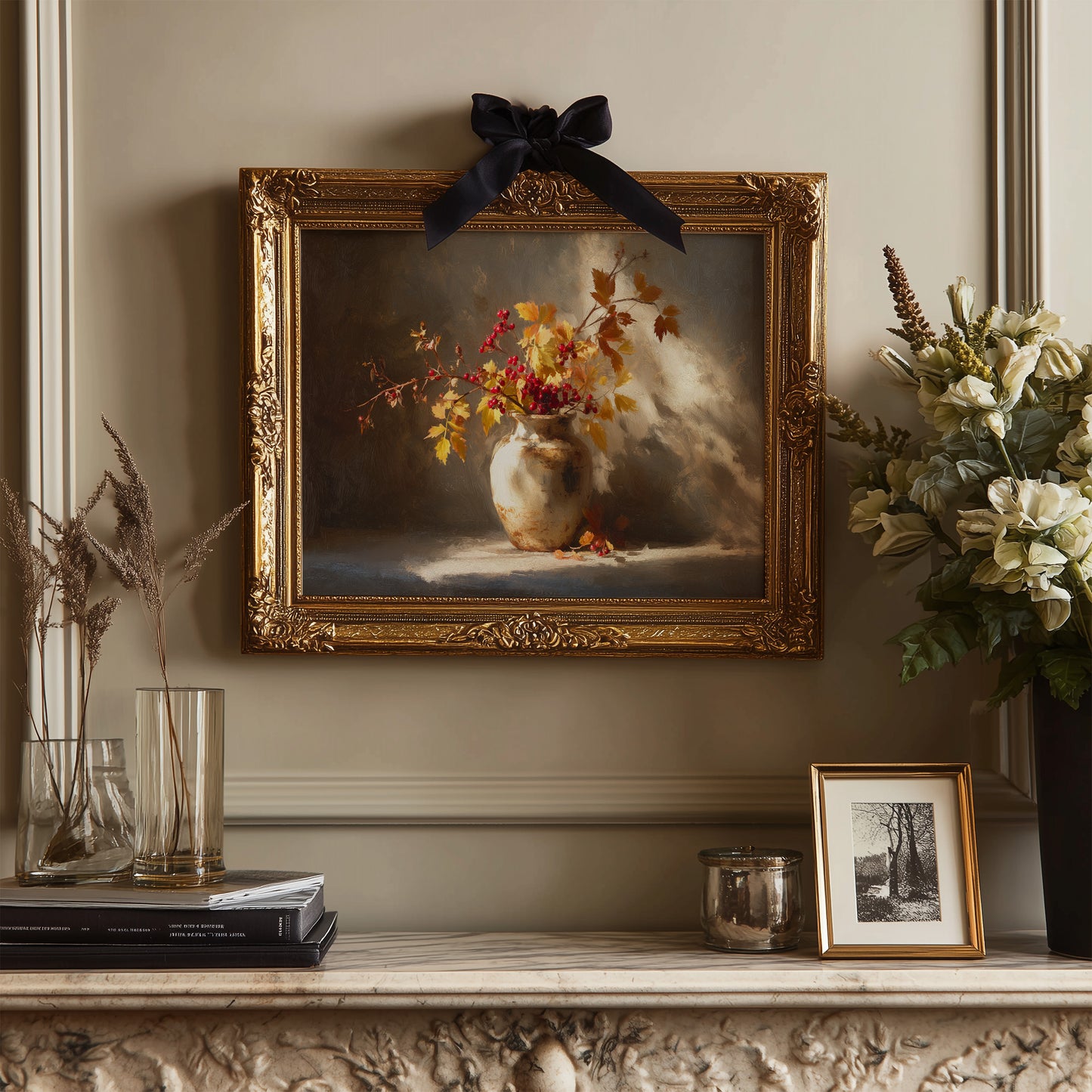 Autumn Blooms Among Literary Treasures