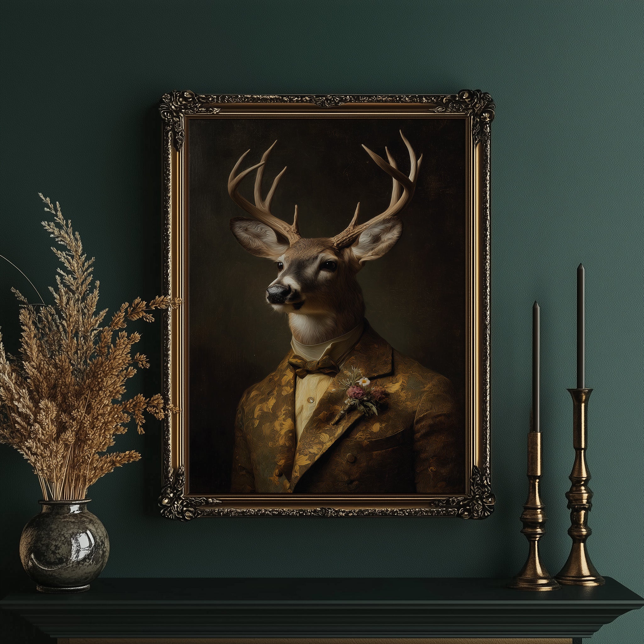 Noble Stag In Gilded Attire