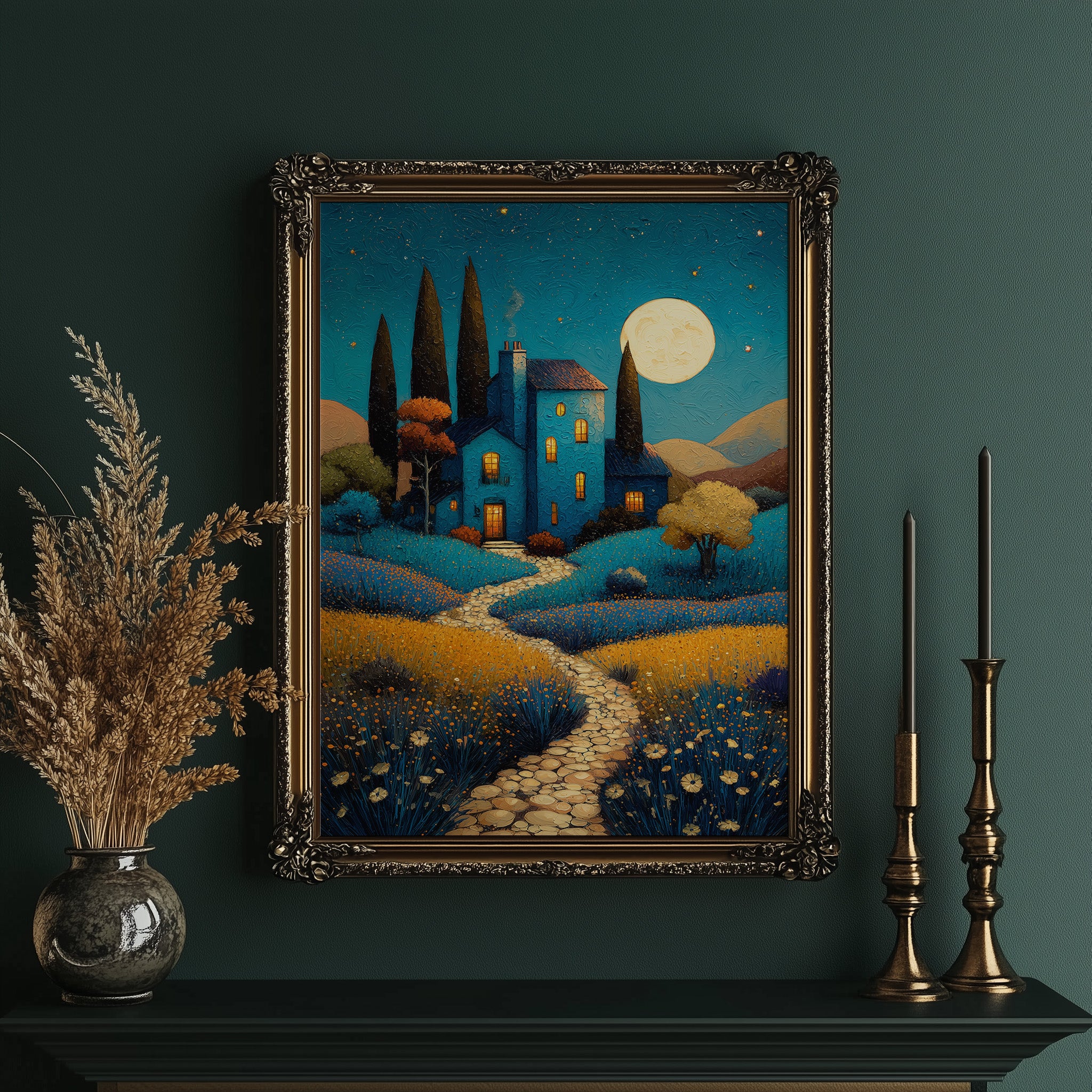 Moonlit Path To Tuscan Dreams