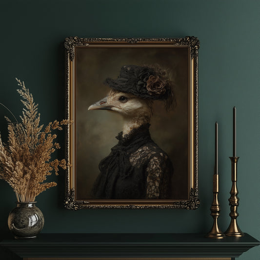 Feathered Nobility In Vintage Attire