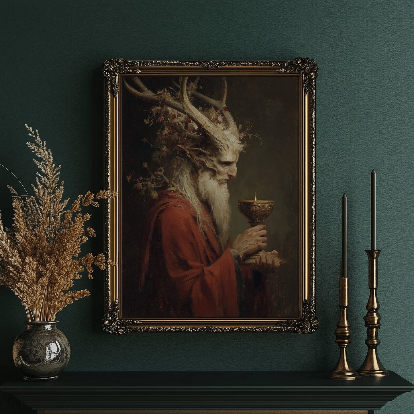 Forest Sage Holds Ancient Chalice