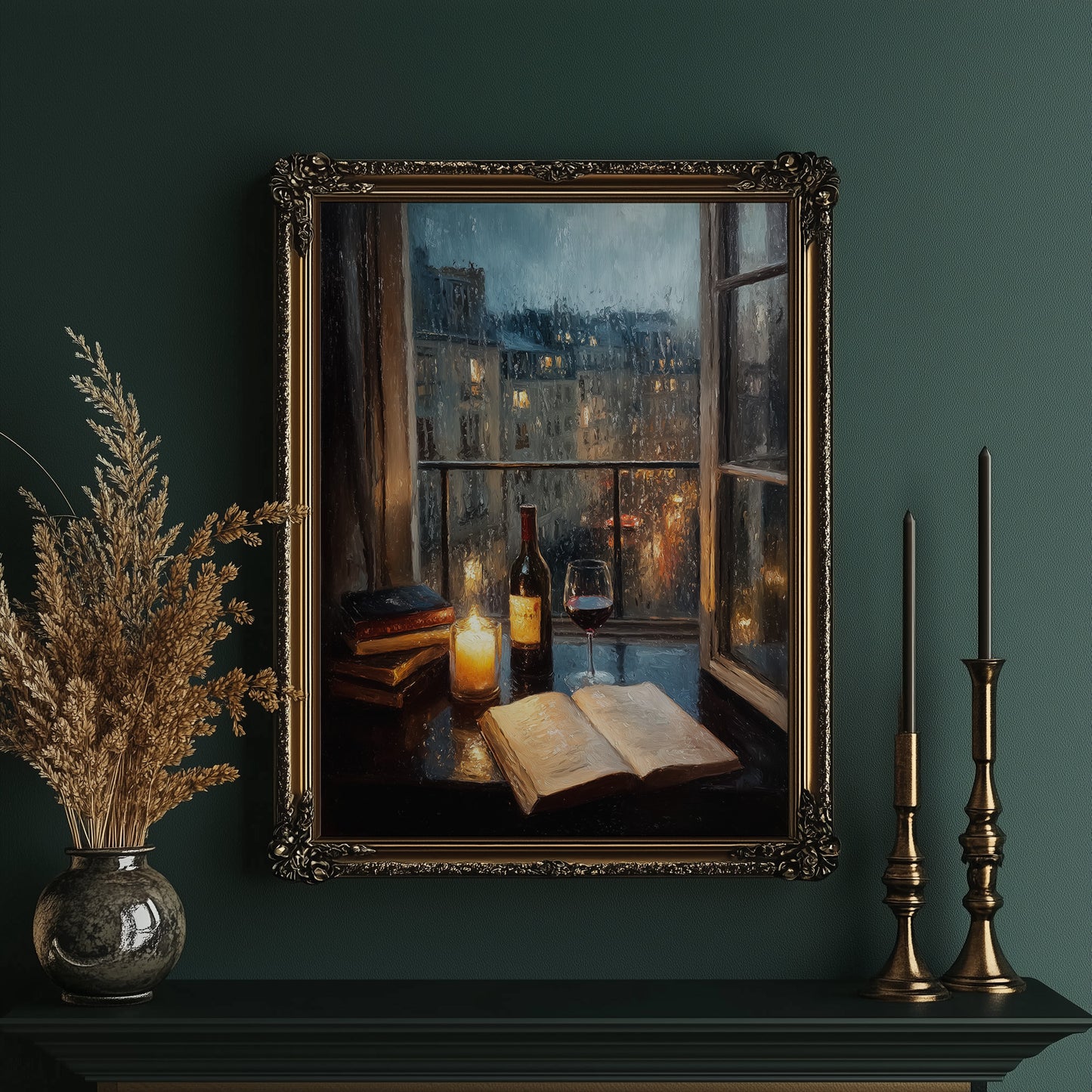 Paris Rainfall And Vintage Pages