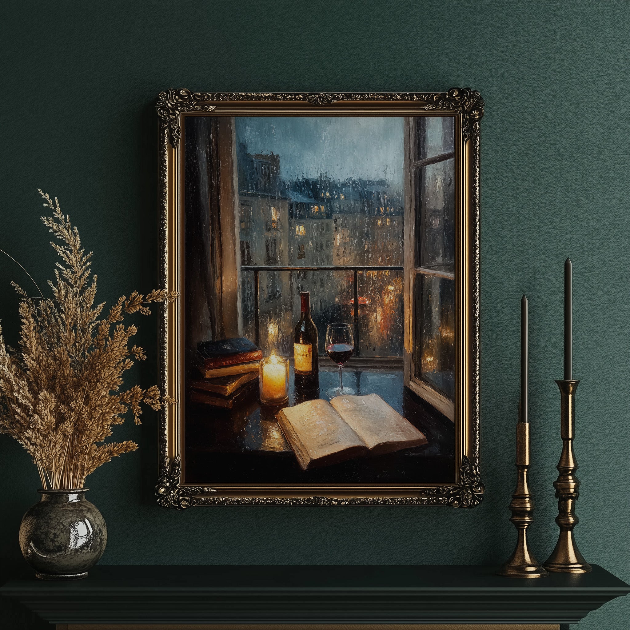 Paris Rainfall And Vintage Pages