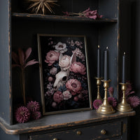 Skull Blossoms Against Velvet Night