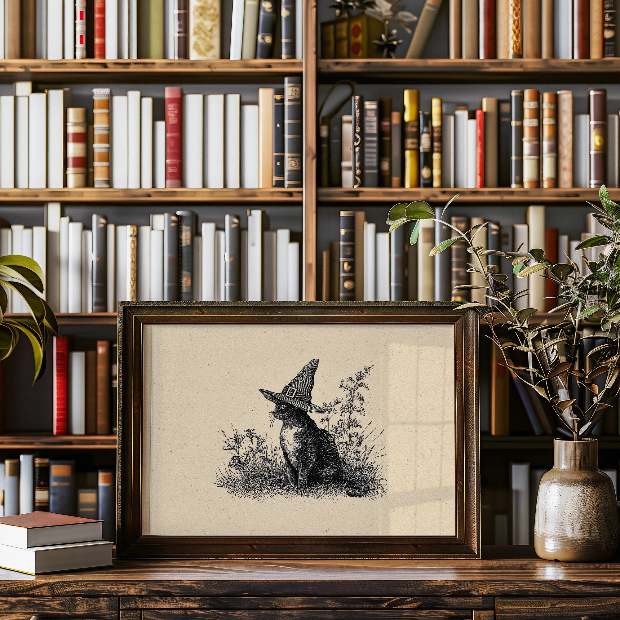 Feline Sorcery Among Meadow Herbs