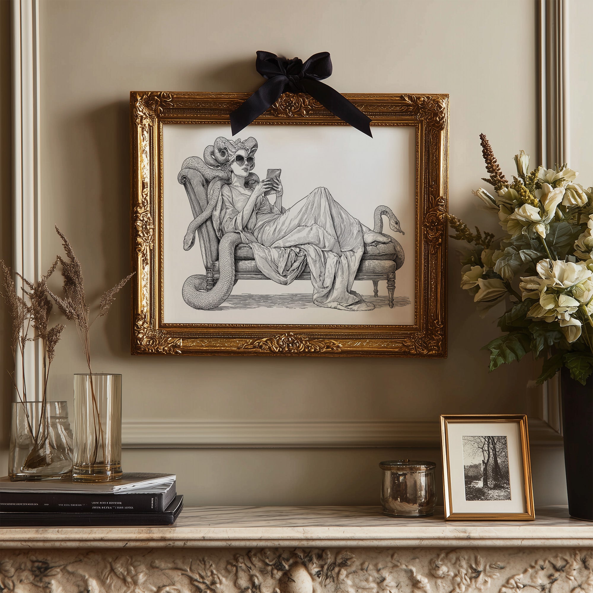 Modern Medusa's Digital Repose