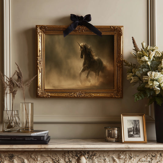 Mythic Gallop Through Golden Dust