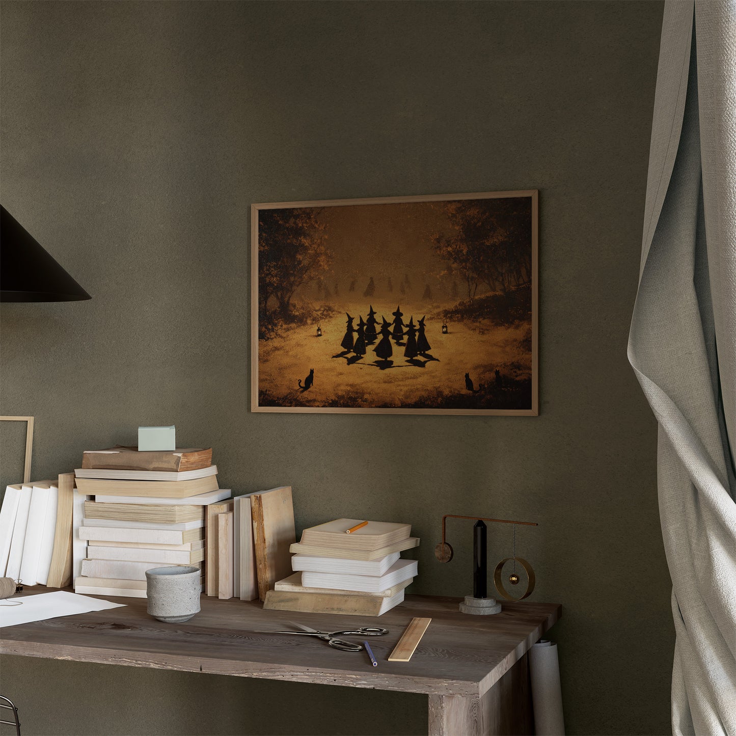 Autumn Coven Gathers By Moonlight