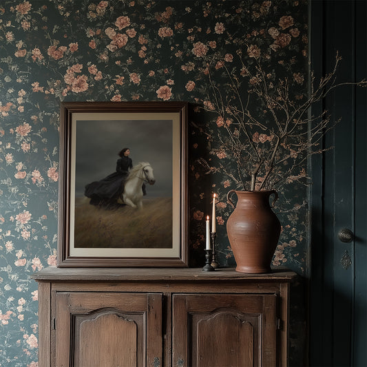 Across Windswept Fields She Rides