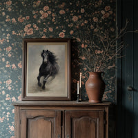 Untamed Spirit Against Dark Walls