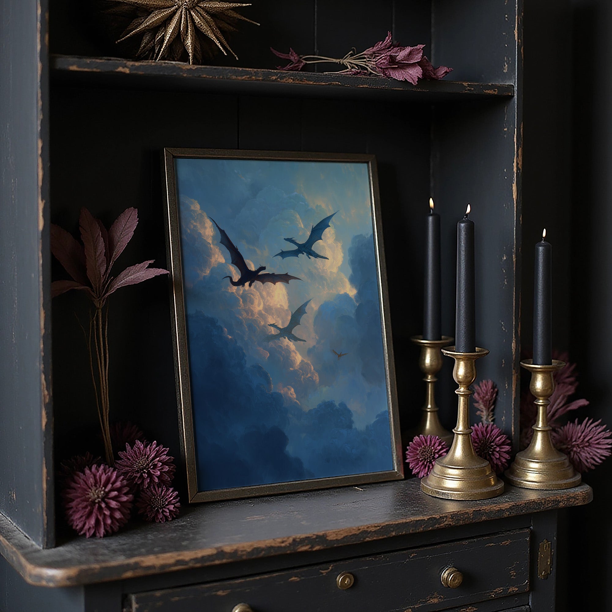 Dragons Soar Through Twilight Skies
