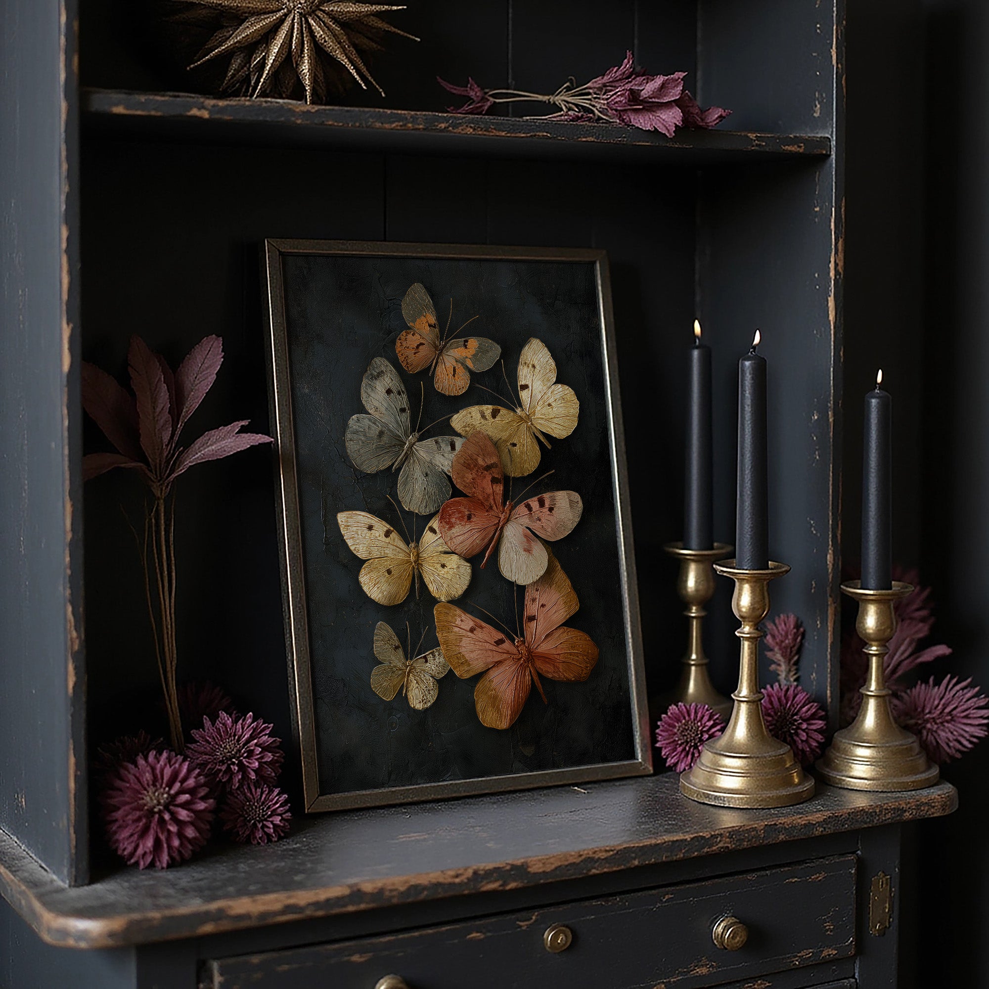 Copper Wings Against Midnight Sky