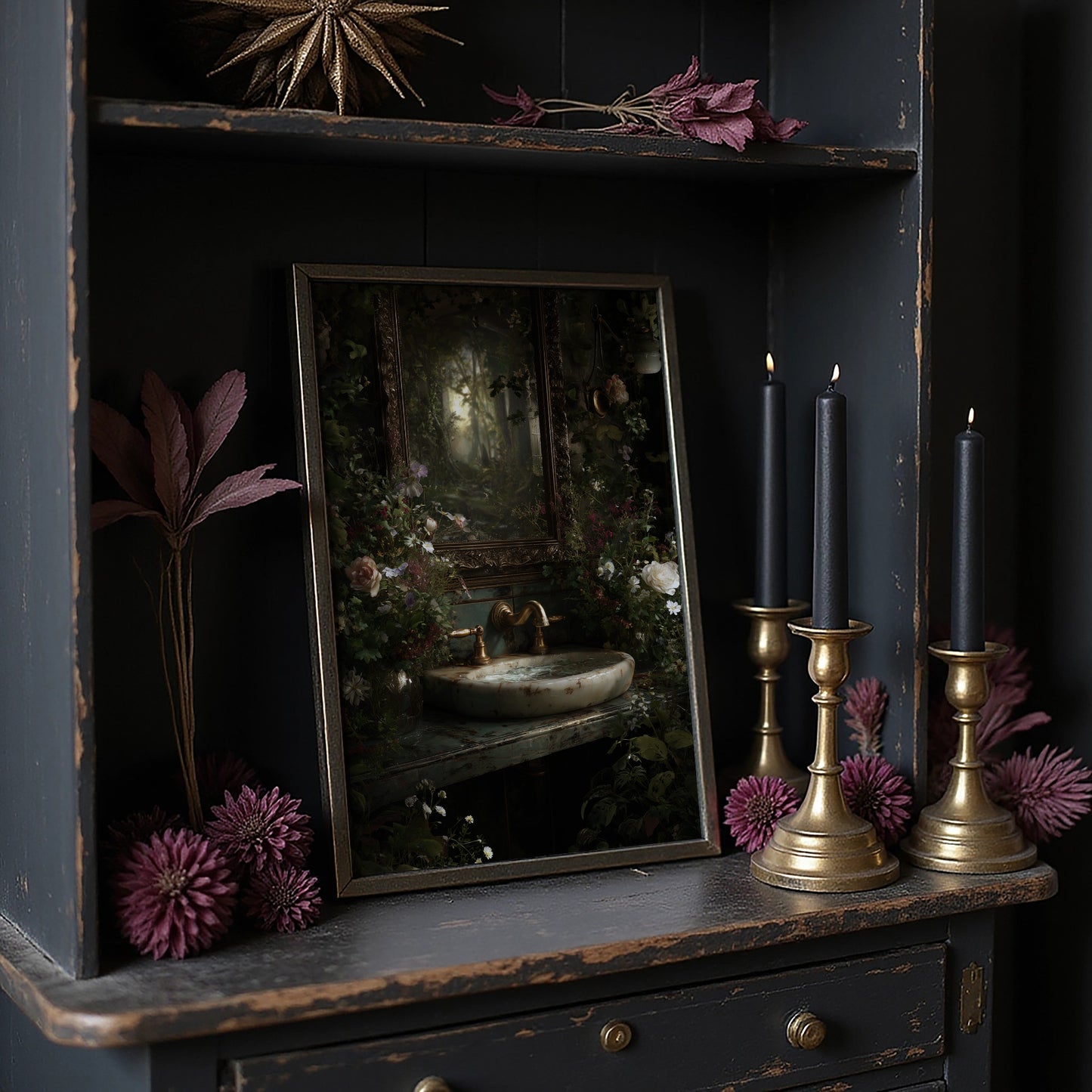 Secret Garden Behind Marble Sink