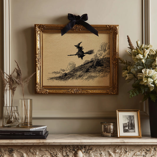 Midnight Flight Over Hillside Clouds