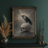Raven Perches On Mortal Throne