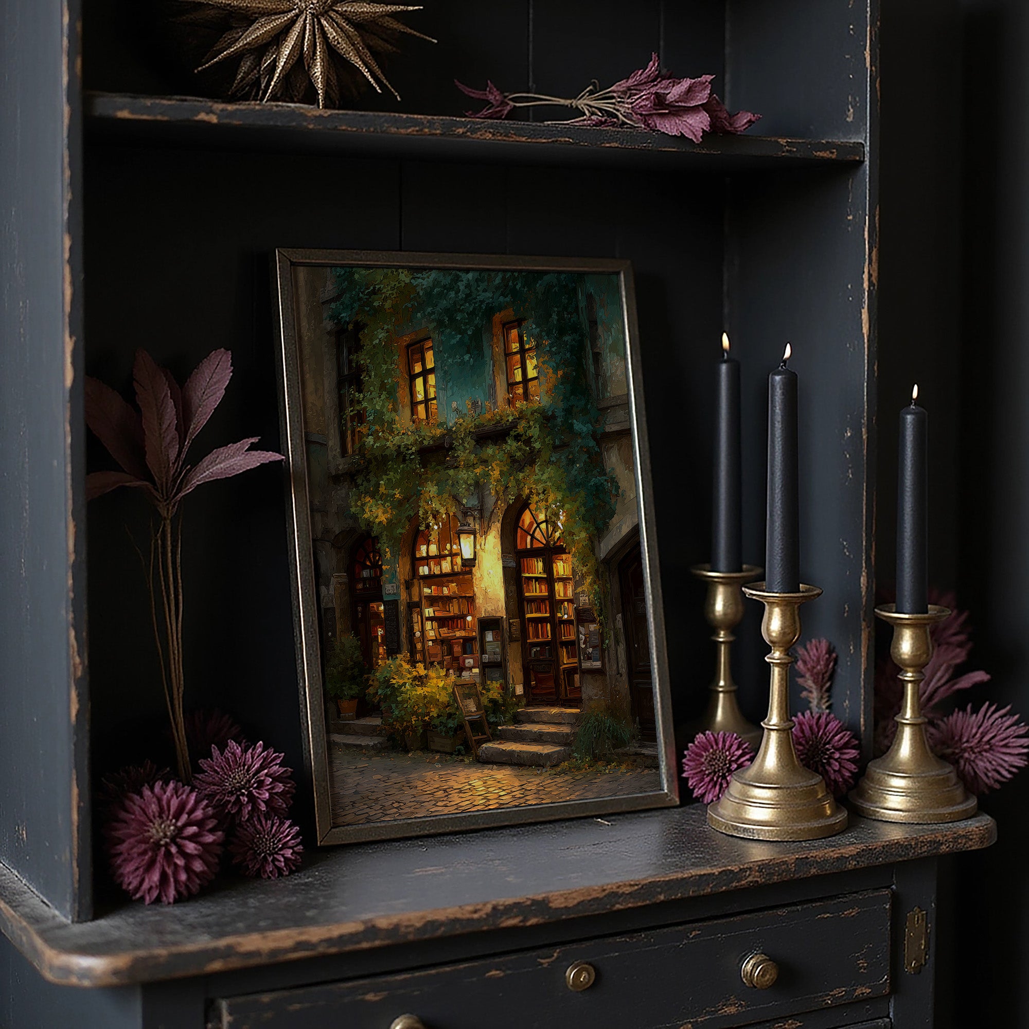 Golden Pages Behind Ivy Walls