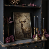 Noble Stag In Misty Forest