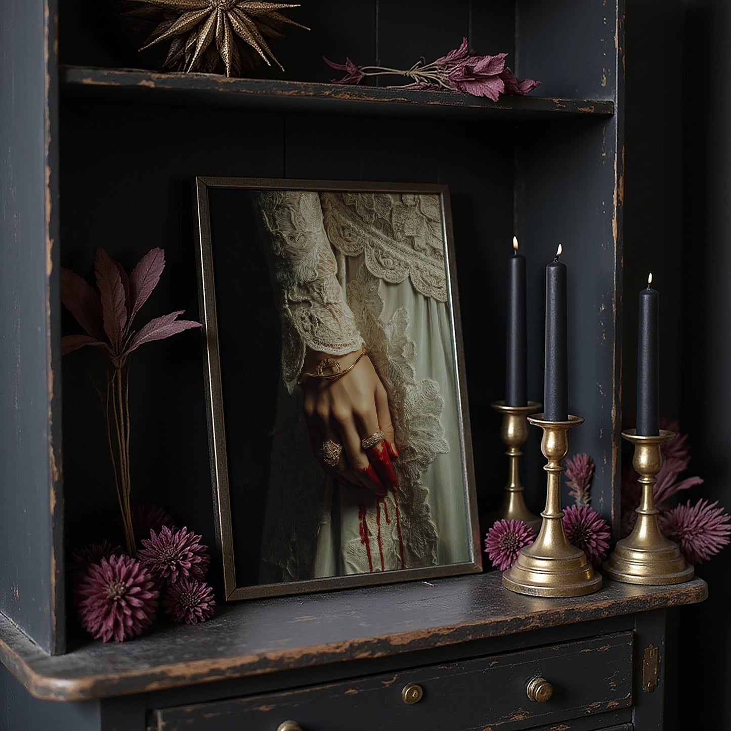Crimson Secrets Behind Lace