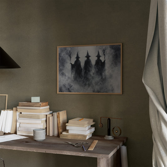 Mist Cloaked Figures Await Dawn