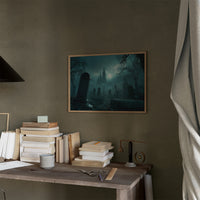 Moonlit Spires Beyond Ancient Graves