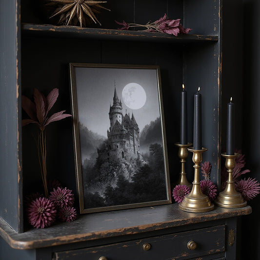 Castle Beneath Midnight's Glow