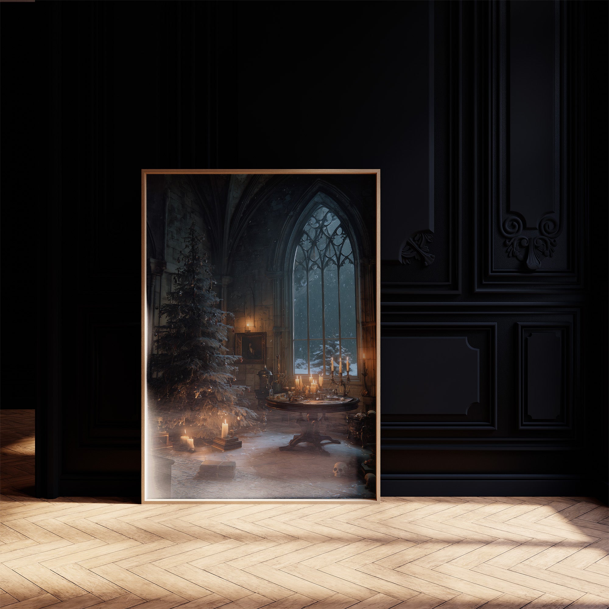 Candlelit Sanctuary On Winter Night