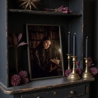 Candlelit Pages In Ancient Library