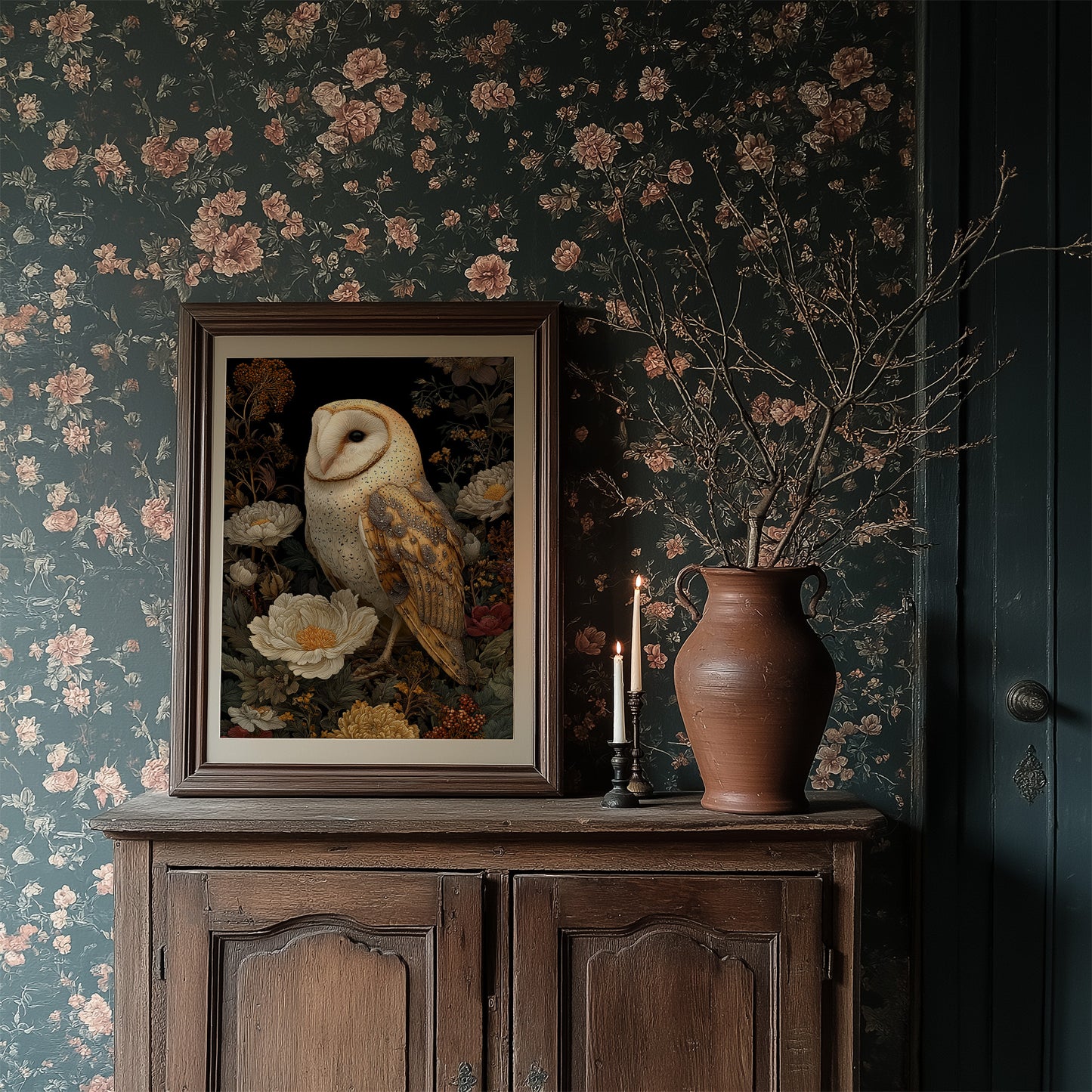 Midnight Blooms With Golden Wings