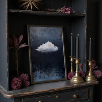 Solitary Cloud Against Dark Skies