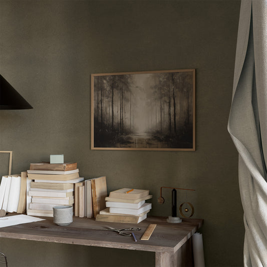 Fog Dwells Between Ancient Pines