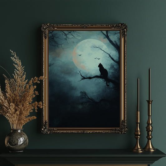 Midnight Vigil Under Lunar Glow
