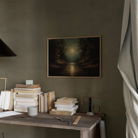 Moonlit River Between Ancient Trees