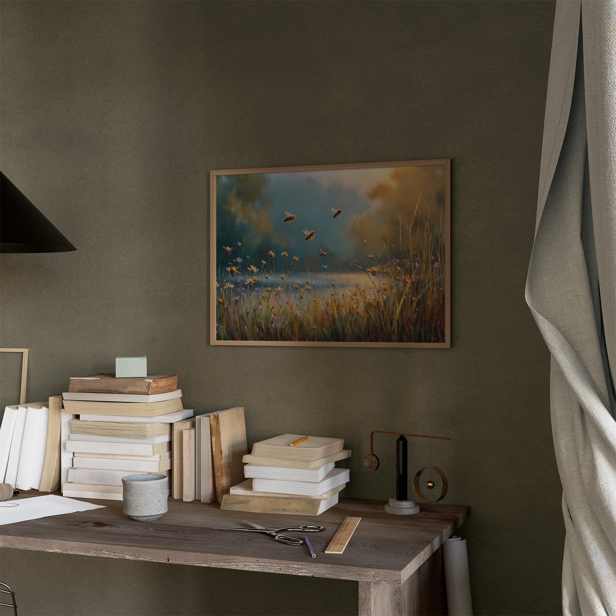 Bees Dance Through Meadow Light