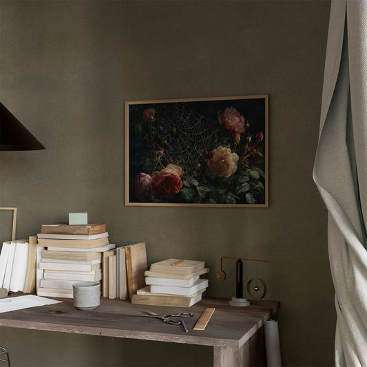 Roses Caught In Morning Dew