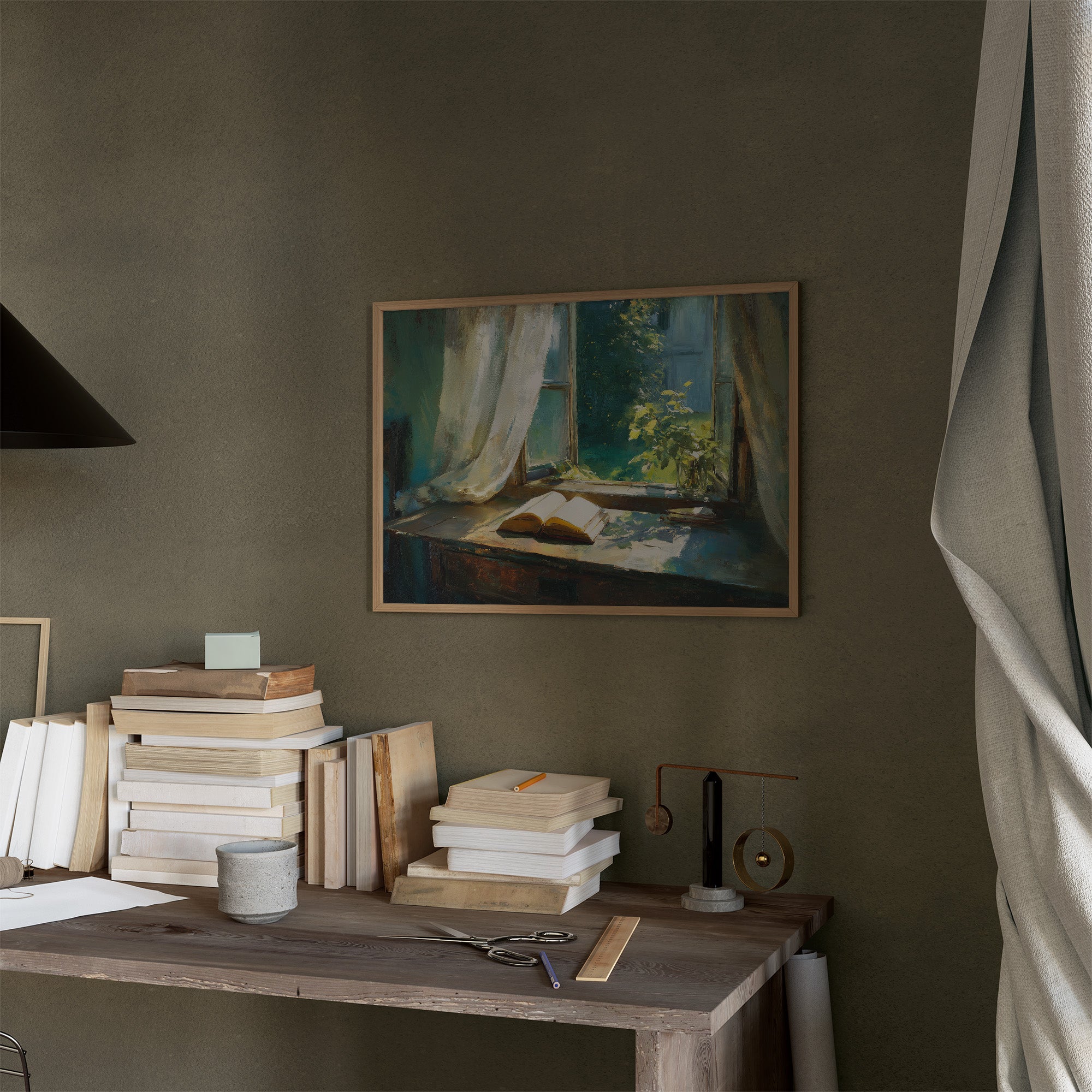 Sunlit Pages Await Summer Breeze