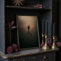 Dragonfly Pauses In Amber Light