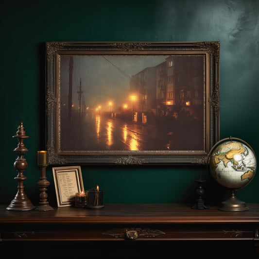 Amber Streets After Midnight Rain